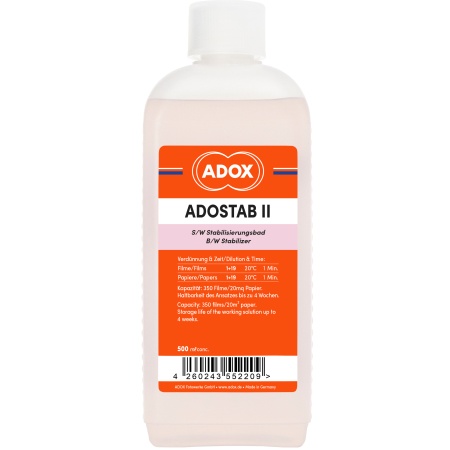 ADOX ADOSTAB II 500 ML (AGENT MOUILLANT LIQUIDE) avec stabilisateur