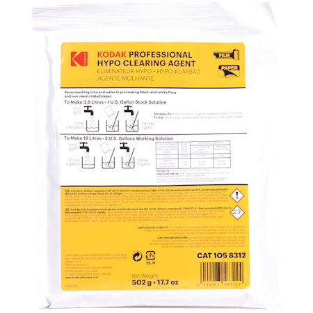 KODAK AGENT HYPO CLEARING (REDUCTEUR DE LAVAGE EN POUDRE)